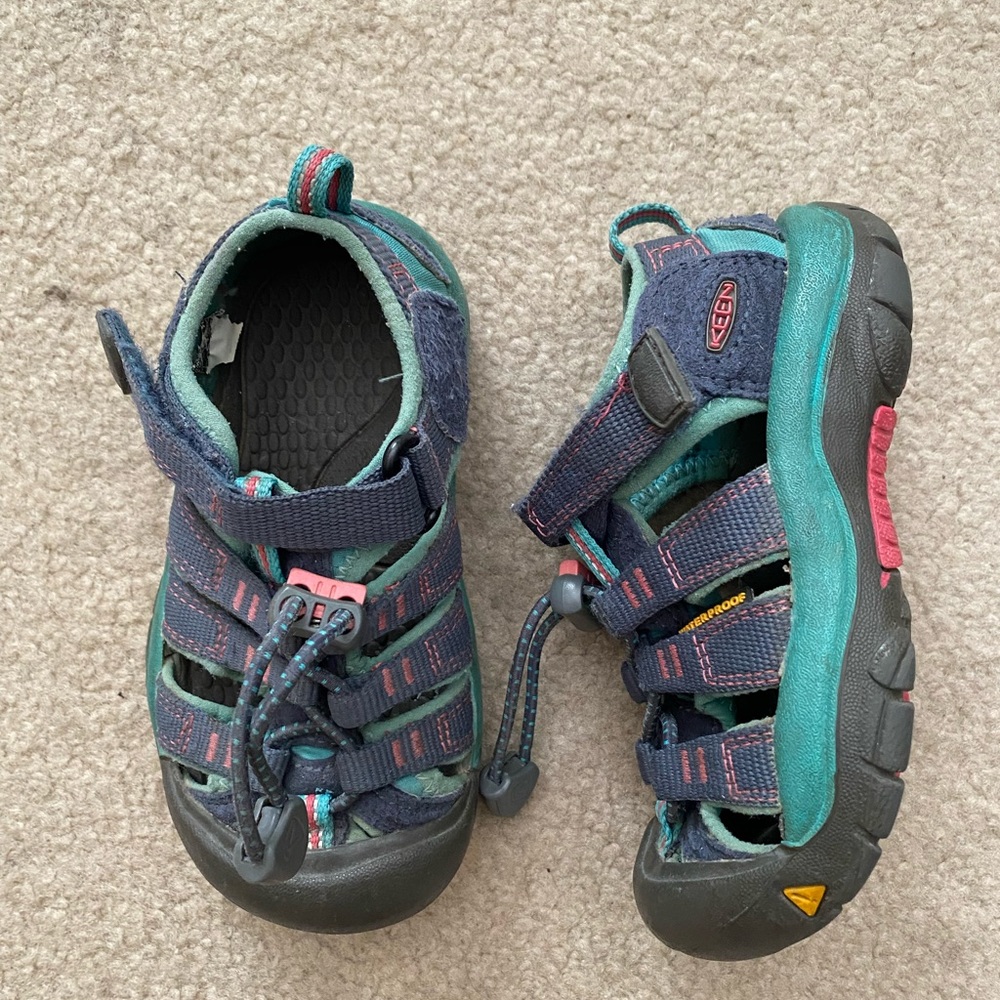 KEEN Kids Gray Teal Trail Hiking Water Toddler Sandals